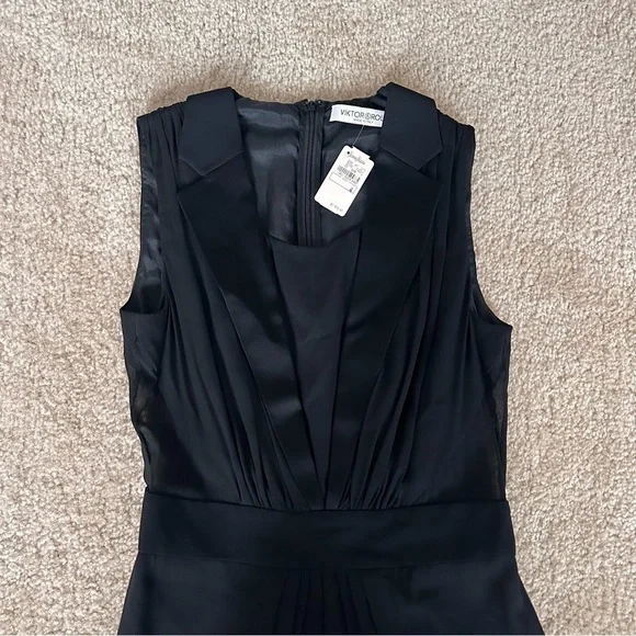 NWT Viktor & Rolf Black Sleeveless Silk Dress! - Picture 3 of 12